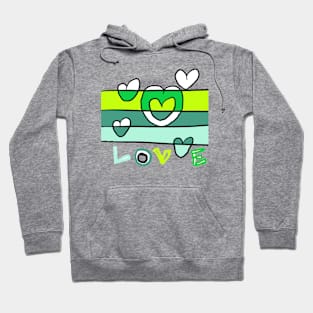 love and heart pattern Hoodie